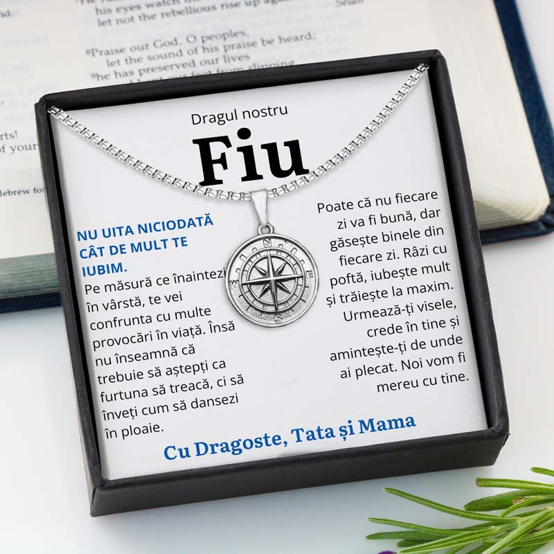 Cadou Fiu - Colier Busola Provocari Parinti