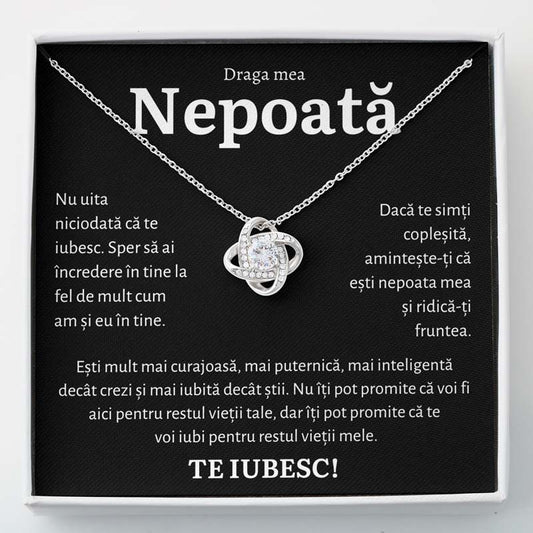 Cadou Nepoata - Colier Love Knot BLK