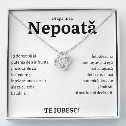 Cadou Nepoata - Colier Love Knot Putere