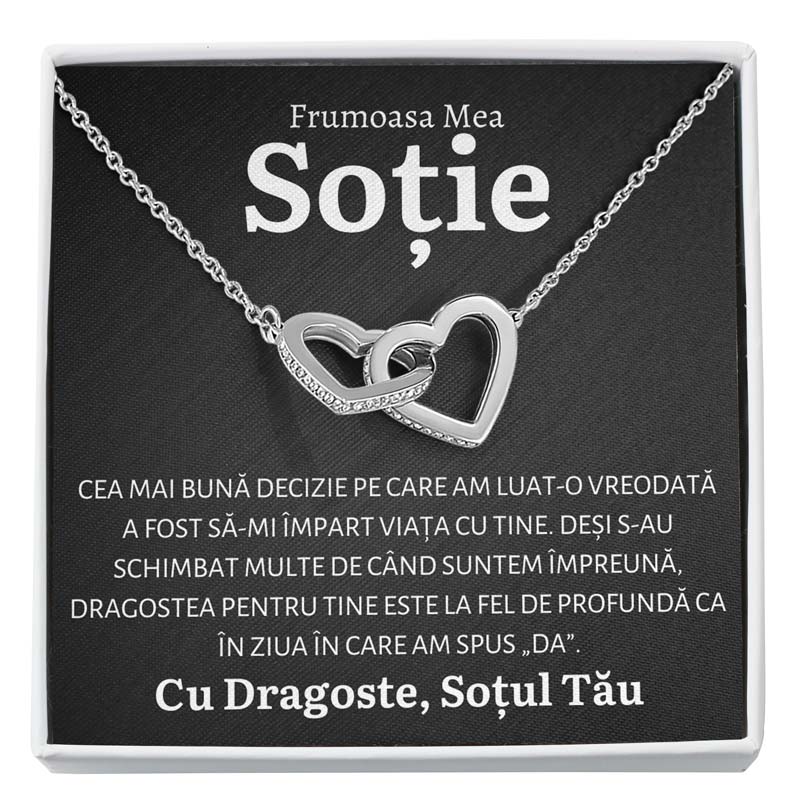 Cadou Sotie - Colier Inimi DECIZIE