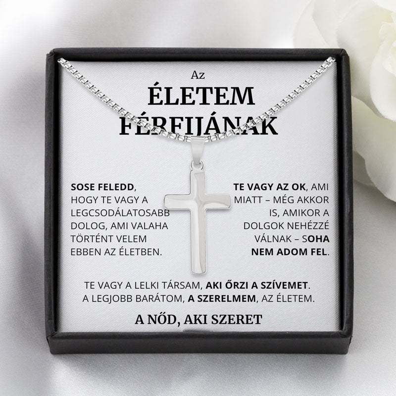 HU-8C Ajándék Életem Férfijának - Kereszt nyaklánc