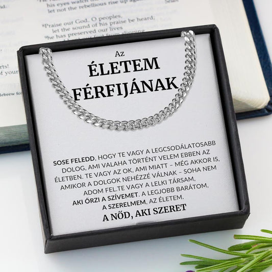 HU-8E Ajándék Életem Férfijának – Eternal Link Nyaklánc