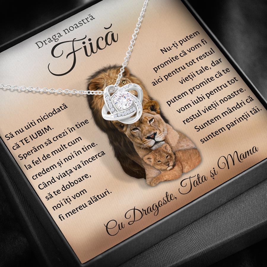 Cadou Fiica - Colier Love Knot Lei Parinti