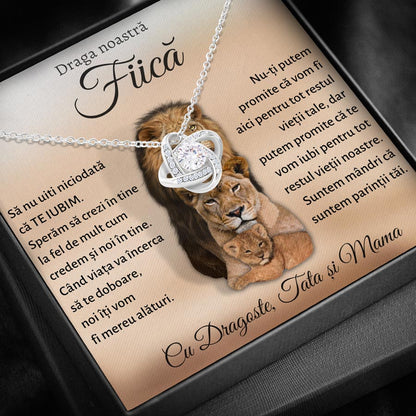 Cadou Fiica - Colier Love Knot Lei Parinti
