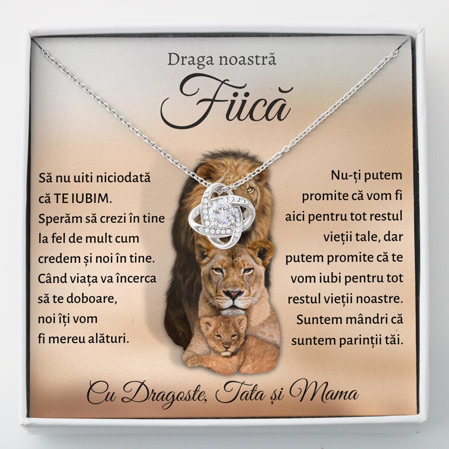 Cadou Fiica - Colier Love Knot Lei Parinti