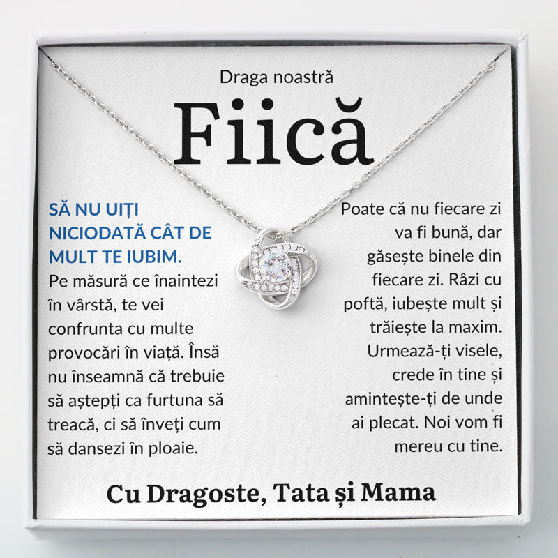 Cadou Fiica - Colier Love Knot Provocari Parinti