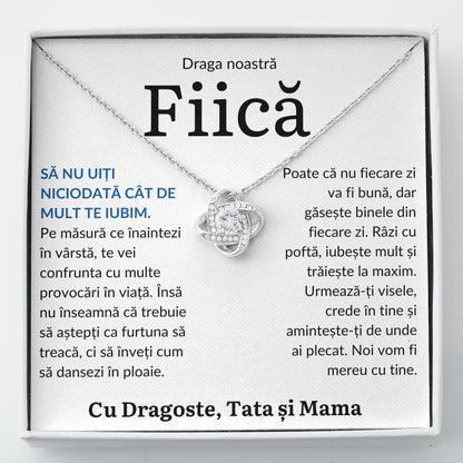 Cadou Fiica - Colier Love Knot Provocari Parinti