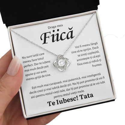 Cadou Fiica - Colier Love Knot Sprijin Tata