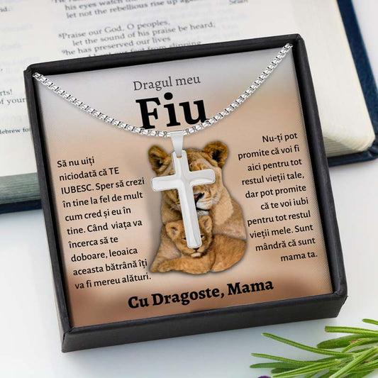 Cadou Fiu - Colier Cruce Lei Mama