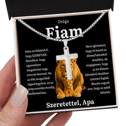 HU-11C Ajándék a fiának - Apa kereszt nyaklánc