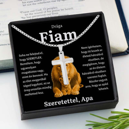 HU-11C Ajándék a fiának - Apa kereszt nyaklánc