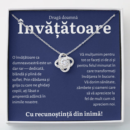 Cadou Invatatoare Blue - Colier Love Knot