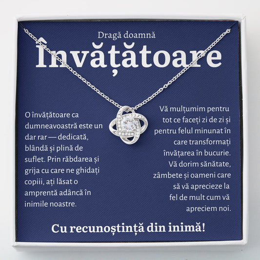 Cadou Invatatoare Blue - Colier Love Knot