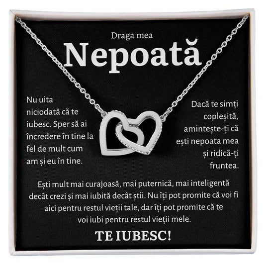 Cadou Nepoata - Colier Inimi BLK