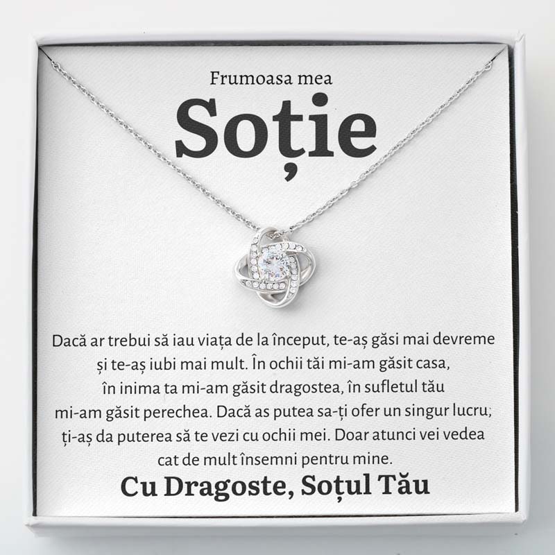 Cadou Sotie - Colier Love Knot Inceput