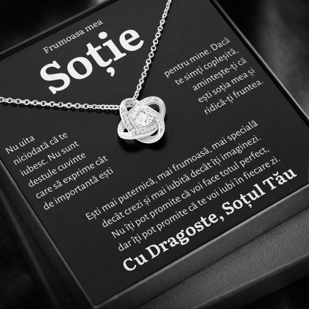 Cadou Sotie - Colier Love Knot Frumoasa